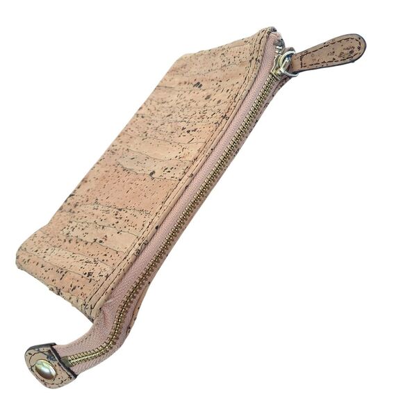 Queork Natural Cork Zip Wallet Clutch Bag Sustainable Antimicrobial NOLA - Picture 8 of 16